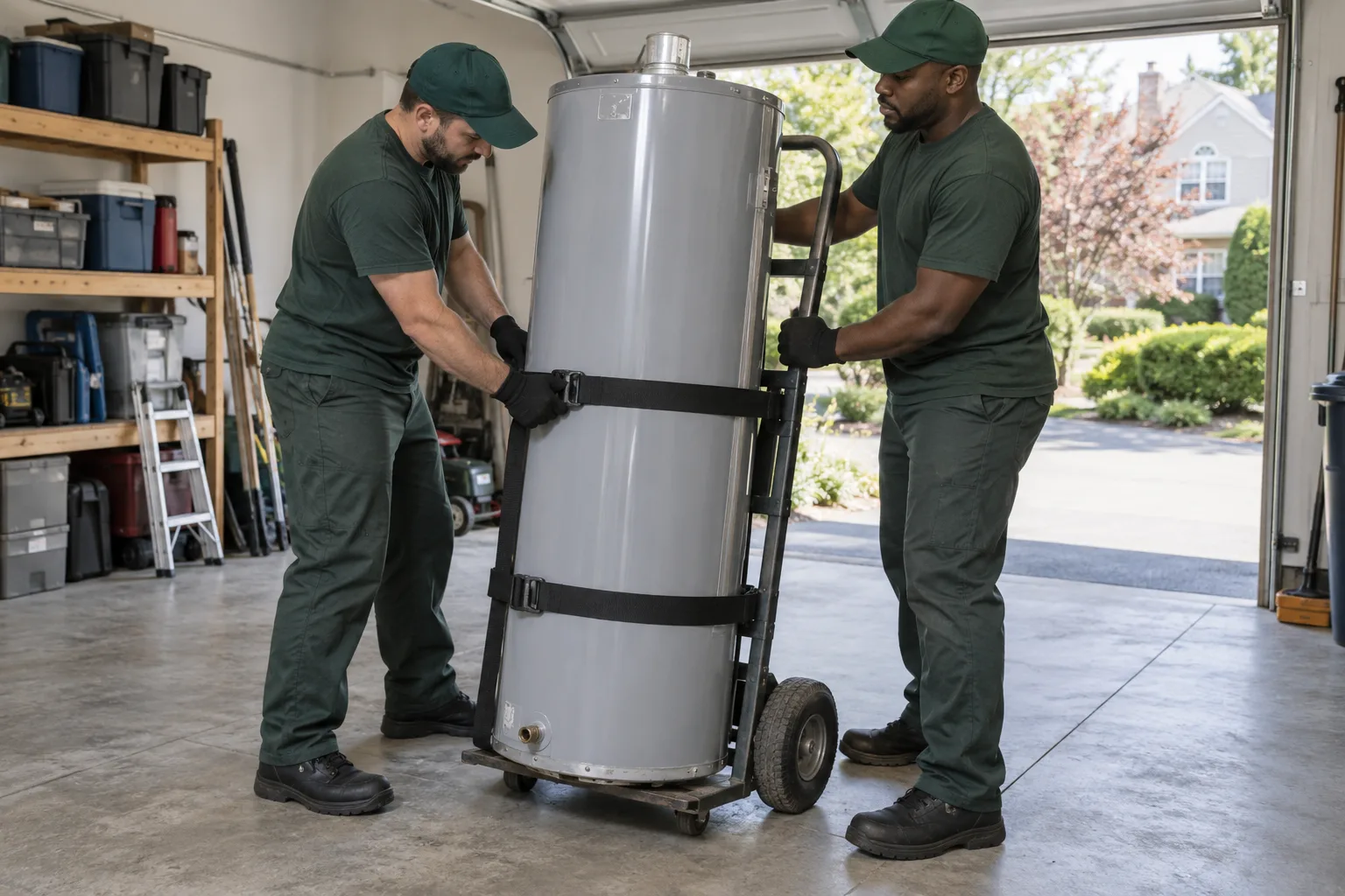 Water Heater Removal preparation at a home